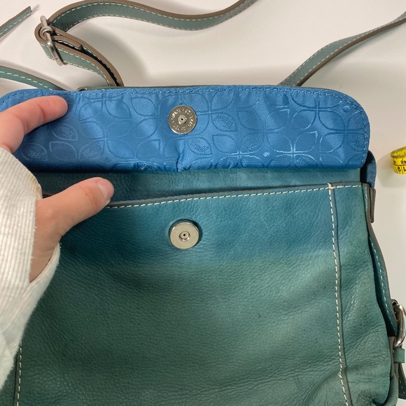 Teal Blue Leather Bag | Fossil - Picture 6 of 9